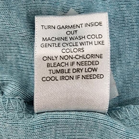 Cj Banks VTG Light Blue, Dark Blue  Long Sleeve Floral T Shirt Womens Size Small - Picture 7 of 11